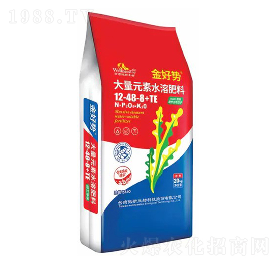 功能型大量元素水溶肥12-48-8+TE-金好勢(shì)-微新生物